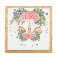 Servilleta estampado Unicornio Blanco