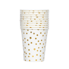 Platos Blanco con estrellas doradas 18cm - Pack x 10 unidades - comprar online