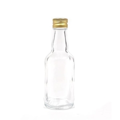 Garrafinha de vidro 50 ml Tampa Dourada - 10 unidades - REF 383