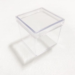 Caixa Acrílica 100% Cristal - 07 x 07 x 04 cm, - 10 unidades