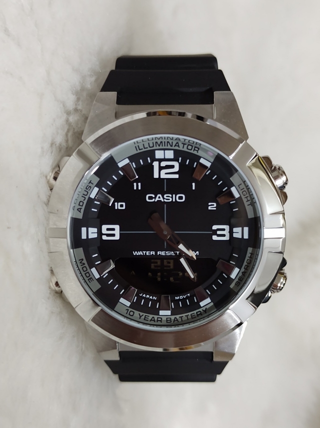 ซื้อ นาฬิกาข้อมือ Casio Standard Men แบตเตอรี่ 10 ปี AMW-870 Series AMW-870-1A  ที่ เจดี เซ็นทรัล | JD CENTRAL ส่งฟรี การันตีของแท้ JD.CO.TH