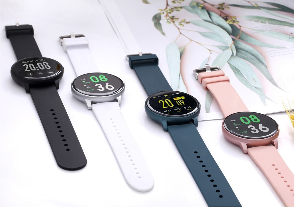 KW19 Reloj Inteligente Deportivo Android Iphone SMARTWATCH Rosa Azul Negro  Blanco