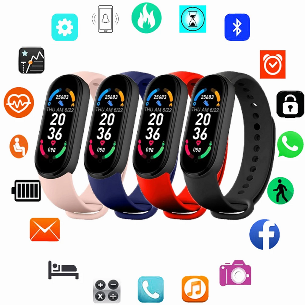 Smartband Deportiva M6 Fitband Reloj Mide Calorias Pulso Saturacion Oxigeno