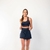 Shorts Saia Shapa Marinho com bolsos em Poliamida com Elastano - Brasilfit