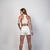 Top Hermosa Canelado Off White em Algodão com Elastano - comprar online