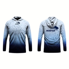 Remeras con Capucha Azul y Blanca