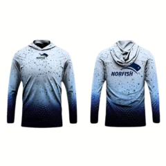 Remeras con Capucha Azul y Blanca