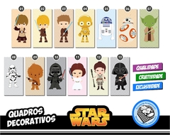 Star Wars Baby Quadros Decorativos 25x50cm (Unidade)