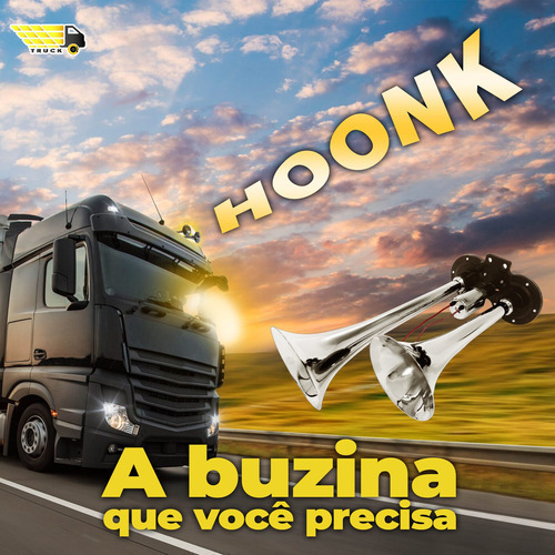 Buzina a Ar Para Caminhão, 2 Cornetas