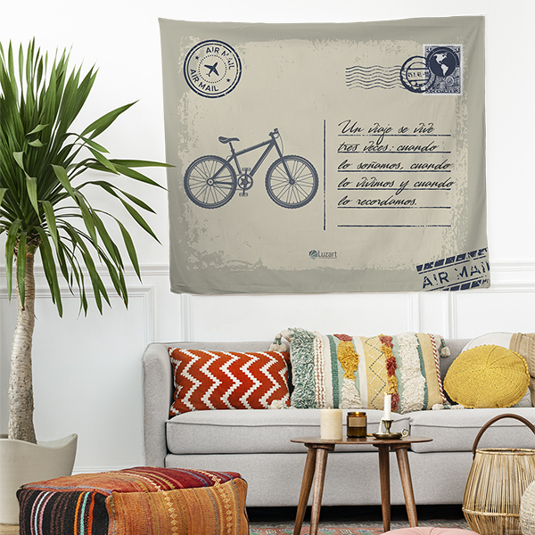 Bicicleta Lona Playera Tarjeta Postal