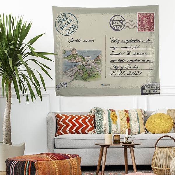 Brasil Rio de Janeiro Lona Playera Tarjeta Postal