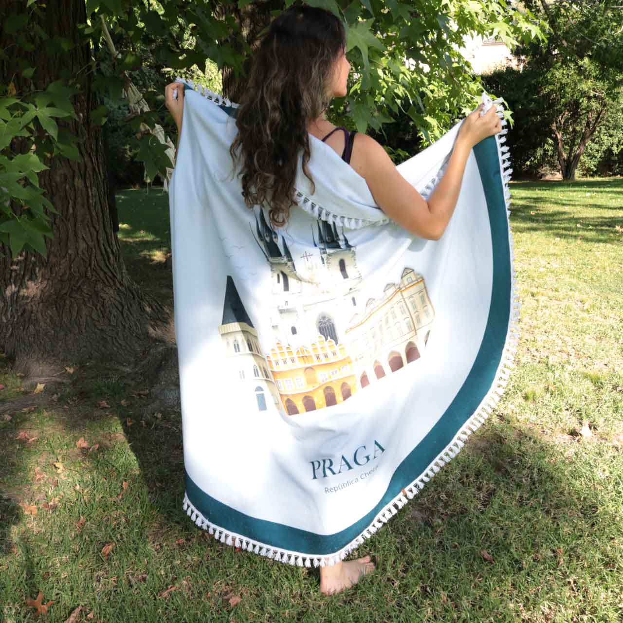Toalla de Playa Redonda Praga - República Checa