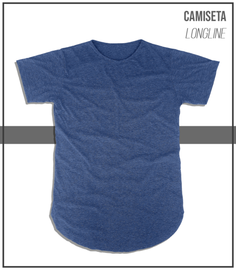 camisa longline azul