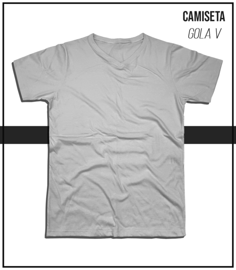 camiseta gola v branca