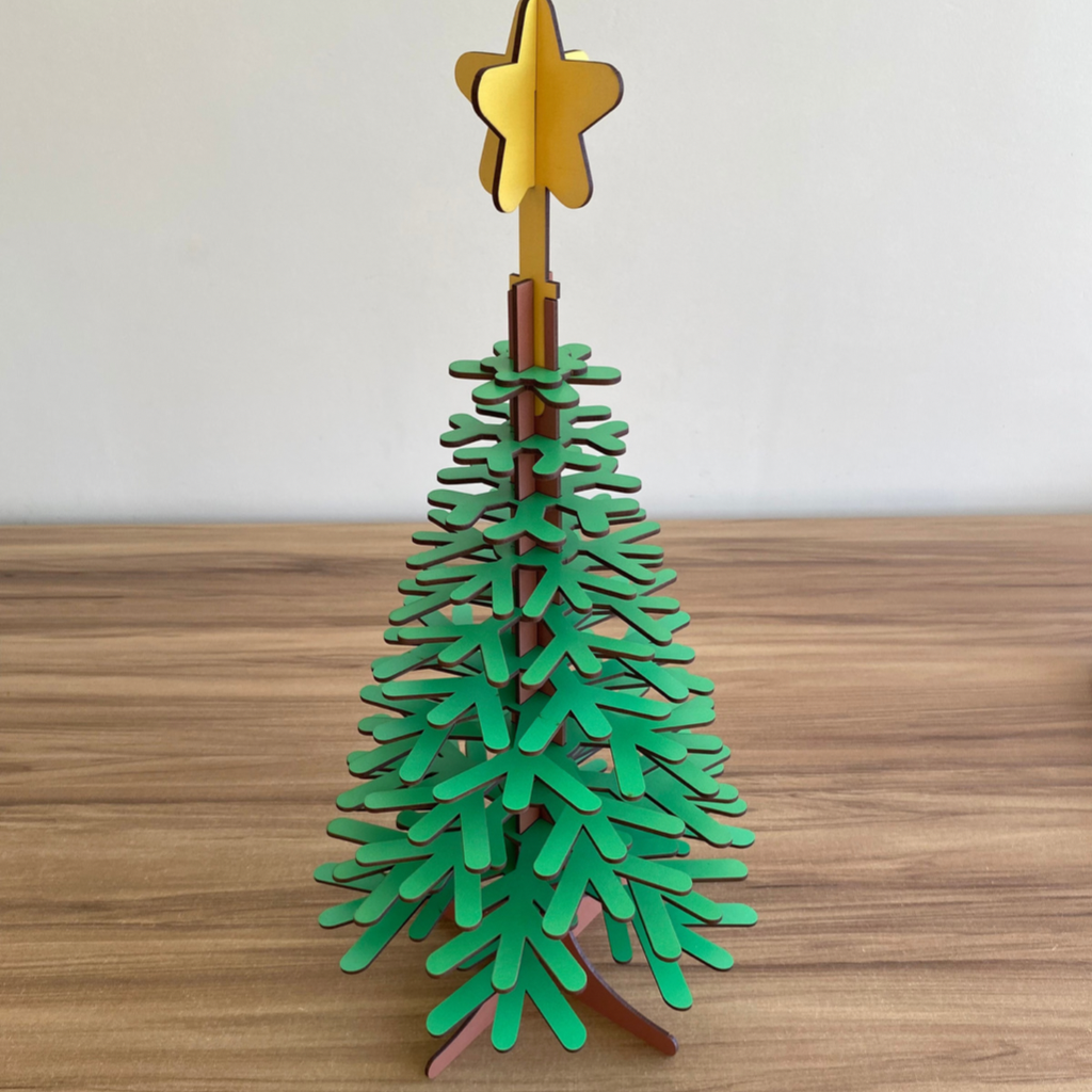 Quebra-Cabeça de Madeira 3D - Natal Papai Noel