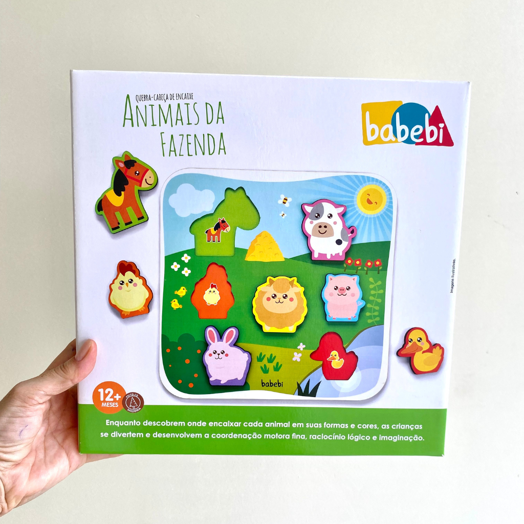 Jogos educativos para crianças quebra-cabeça de 12 peças animal