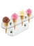 Suporte de cone de sorvete acrílico com 4 buracos bandeja para enrolar sorvete sushi suporte de prateleira - ASORVETERIA