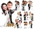 Caricaturas de Casamento, Estilo Ouro - Comprar Agora - loja online