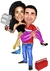 Caricatura de Casal, Casamento, Noivos, Noivinhos Promoção - Caricaturas Digitais - Tudo em Caricaturas, Logotipos e Criação de Mascotes para Empresas