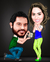 Caricatura de Casal, Casamento, Noivos, Noivinhos Super Padrão Ouro