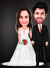 Caricatura de Casal, Casamento, Noivos, Noivinhos ou 2 Pessoas estilo aperfeiçoado na internet
