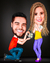 Caricatura de Casal, Casamento, Noivos, Noivinhos na internet