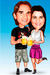 Caricatura de Casal, Casamento, Noivos, Noivinhos - loja online