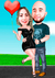 Caricatura de Casamento, Noivos, Noivinhos - Um lindo presente - Caricaturas Digitais - Tudo em Caricaturas, Logotipos e Criação de Mascotes para Empresas