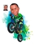 Caricatura Individual Com Moto Cross Aperfeiçoada