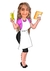 Caricatura Individual - Comendo Pastel e tomando Suco