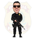 Caricatura Individual - Policial Federal com Metralhadora nas mãos - Corpinho Pronto