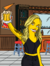 Caricatura Simpson com cenário de fundo grátis