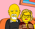 Caricatura Simpson com cenário de fundo na internet