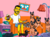 Caricatura Individual - Estilo Simpson, Homem sentado ao sofá com controle remoto e 6 Pets