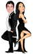 Caricatura de Casal, Casamento, Noivos, Noivinhos (cópia) - loja online