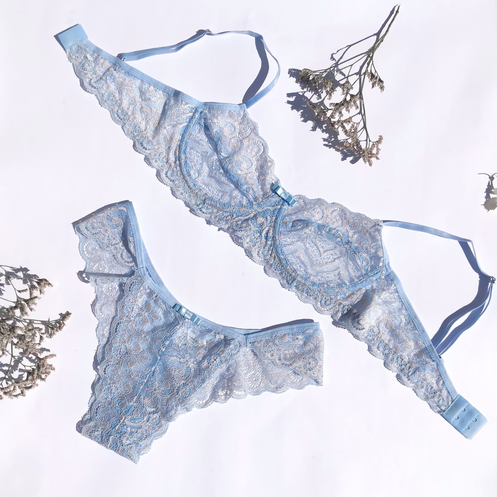 Conjunto Jessyca Azul Bebe C Dourado Sem Bojo Com Aro Todo Em Renda Bicolor Conjunto Jessyca Azul Bebe C Dourado Sem Bojo Com Aro Todo Em Renda Bicolor