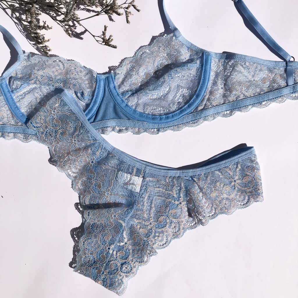Conjunto Jessyca Azul Bebe C Dourado Sem Bojo Com Aro Todo Em Renda Bicolor Conjunto Jessyca Azul Bebe C Dourado Sem Bojo Com Aro Todo Em Renda Bicolor