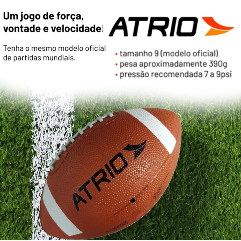 Bola de Futebol Americano de Borracha Atrio – ES408