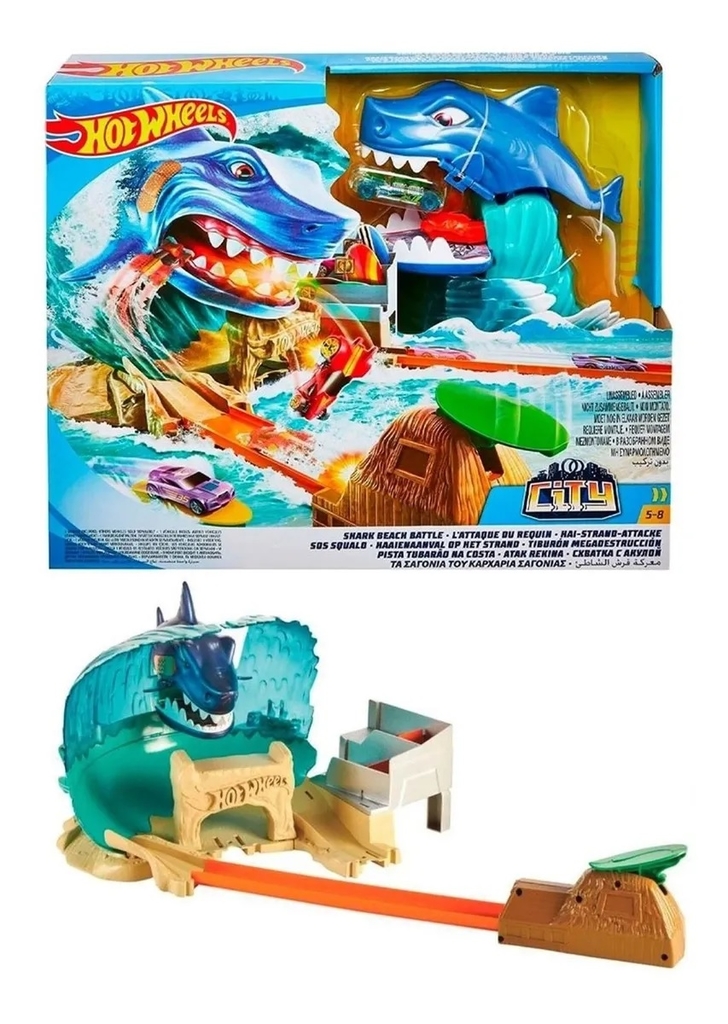 Pista Ataque Tubarão, Hot Wheels, Mattel : : Brinquedos e Jogos