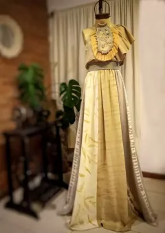 Vestido Gajos c/pechera artesanal - comprar online