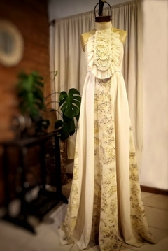 Vestido Gajos Jazmín c/ Pechera Artesanal en internet
