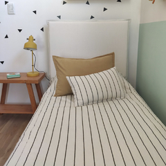 EDREDON ACOLCHADO BICOLOR LISO Y RAYAS - comprar online