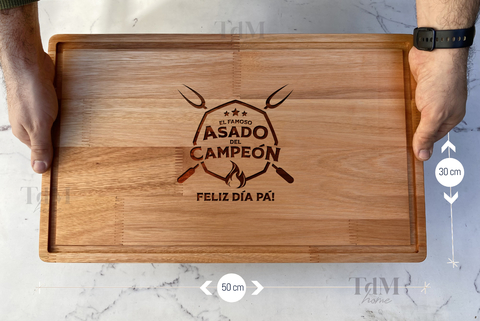 Tabla de madera para asados