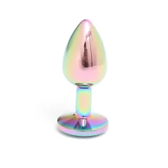 Plug Anal Metal Tornasolado Con Joya Medium - comprar online