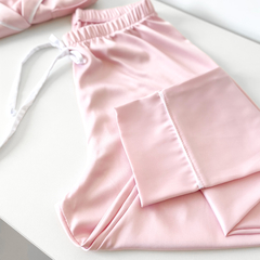 Pijama Longo Com Manga Longa Cetim na internet