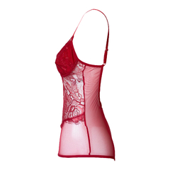Body Renda e Tule Afrodite Vermelho - comprar online