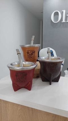 Mate de cuero Grabado Club Los 50