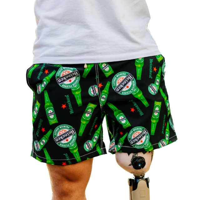 short de praia da heineken