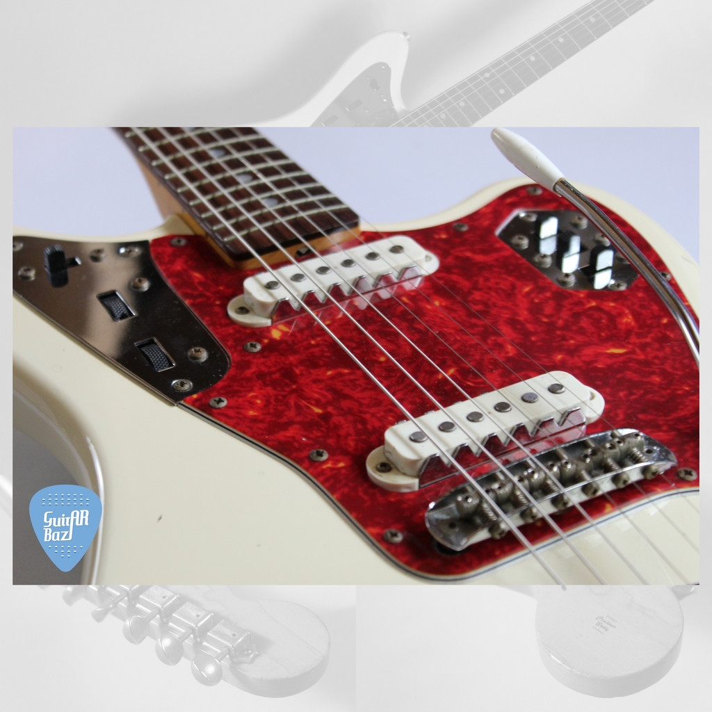 FENDER Jaguar Japan Cij 66 Reissue Olympic White 97 Guitarra