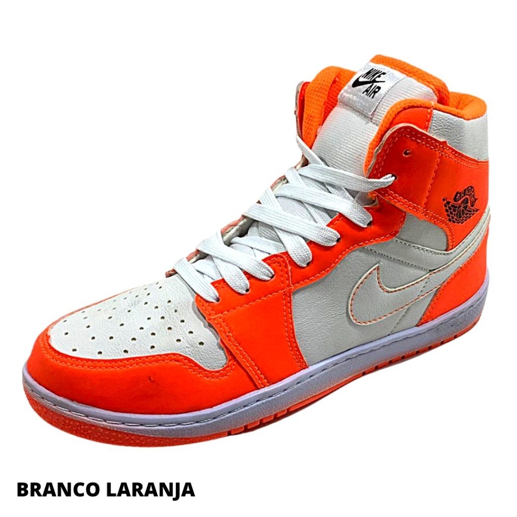 jordan 1 laranja e branco